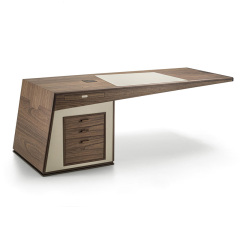 Italian minimalist desk light luxury high sense study home office workbench Designer hanging computer desk
