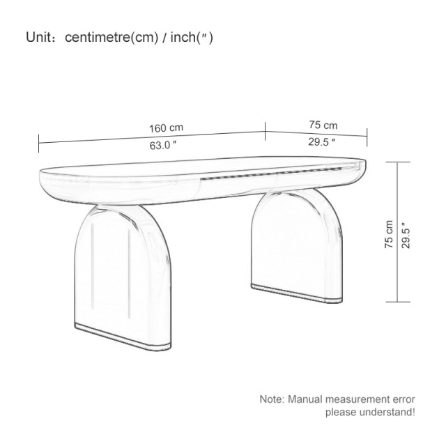 Italian electric lifting desk modern light luxury home boss desk abnormity high-end designer computer desk