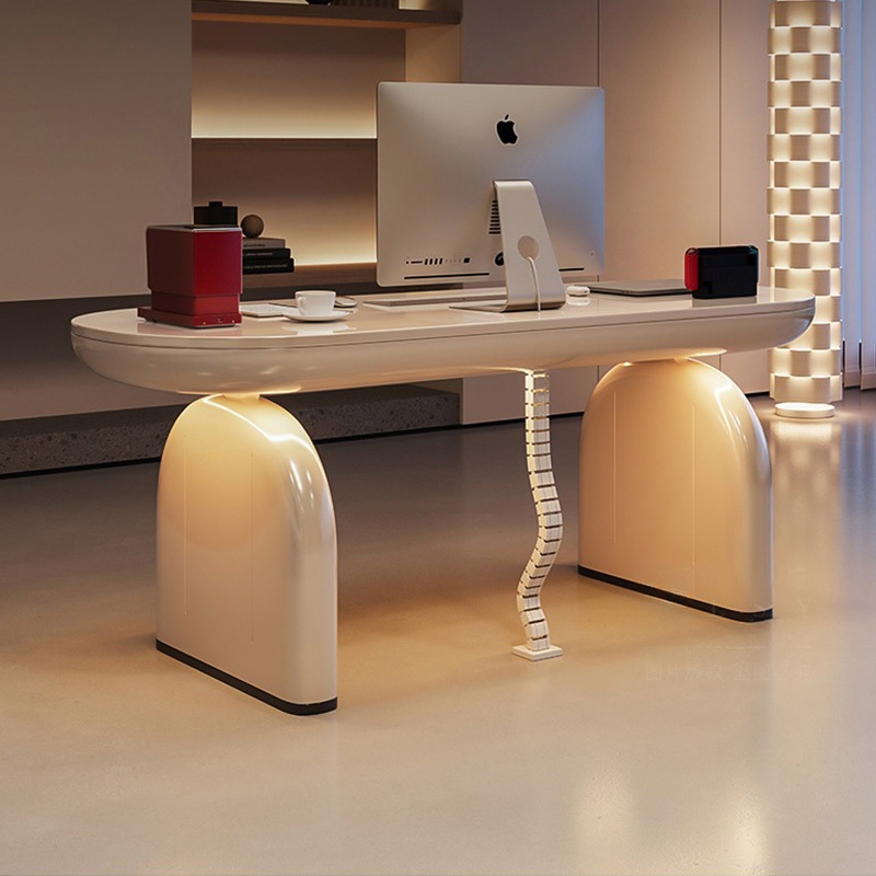 Italian electric lifting desk modern light luxury home boss desk abnormity high-end designer computer desk