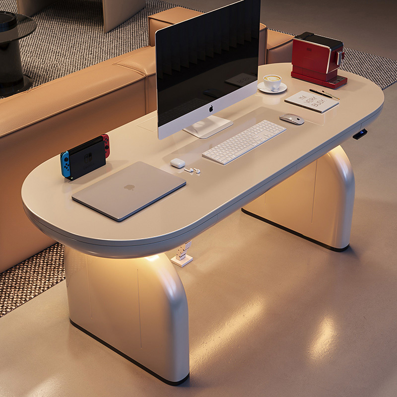 Italian electric lifting desk modern light luxury home boss desk abnormity high-end designer computer desk