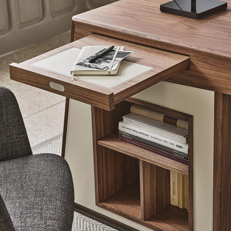 Italian minimalist desk light luxury high sense study home office workbench Designer hanging computer desk