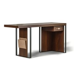 Italian minimalist black walnut desk study home office desk Designer bedroom computer desk workbench
