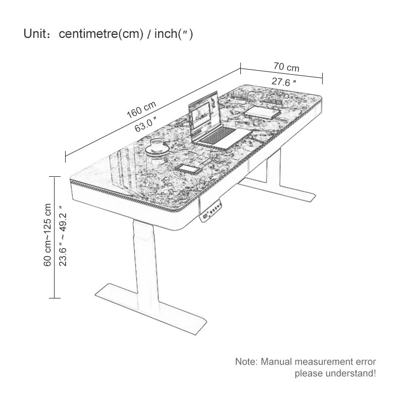 Rock plate electric lifting desk He classmate intelligent computer desk standing desk home workbench study desk