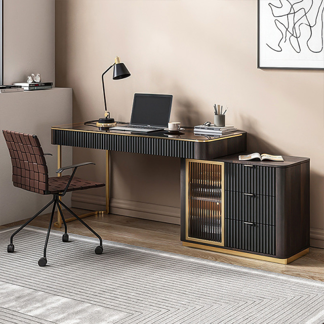 Light luxury corner desk home study telescopic computer desk small unit Nordic simple modern desk desk