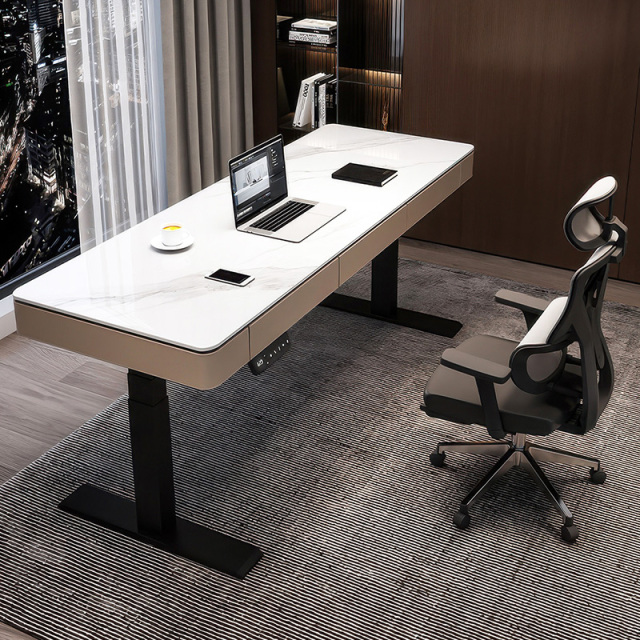 Rock plate electric lifting desk He classmate intelligent computer desk standing desk home workbench study desk