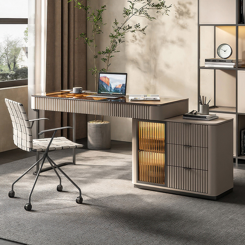 Light luxury corner desk home study telescopic computer desk small unit Nordic simple modern desk desk