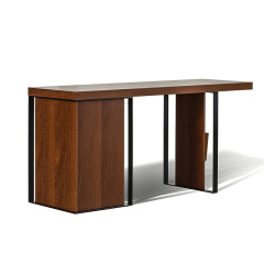 Italian minimalist black walnut desk study home office desk Designer bedroom computer desk workbench