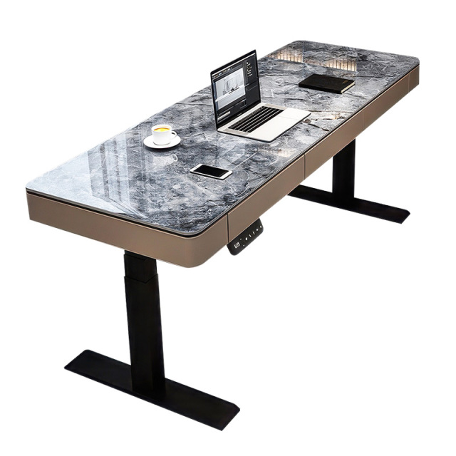 Rock plate electric lifting desk He classmate intelligent computer desk standing desk home workbench study desk