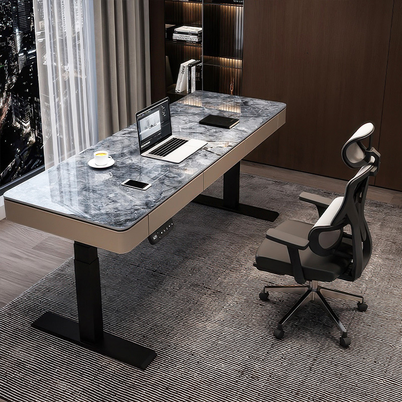 Rock plate electric lifting desk He classmate intelligent computer desk standing desk home workbench study desk