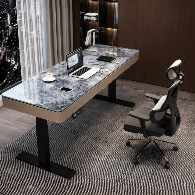 Rock plate electric lifting desk He classmate intelligent computer desk standing desk home workbench study desk
