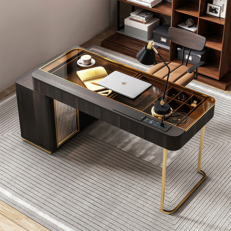 Light luxury corner desk home study telescopic computer desk small unit Nordic simple modern desk desk