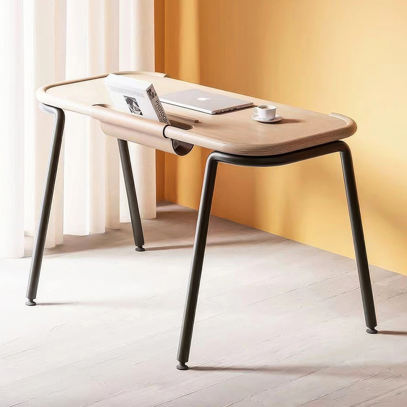Italian minimalist desk Small apartment living room bedroom home study computer desk modern simple solid wood desk