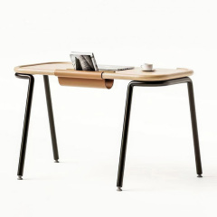 Italian minimalist desk Small apartment living room bedroom home study computer desk modern simple solid wood desk
