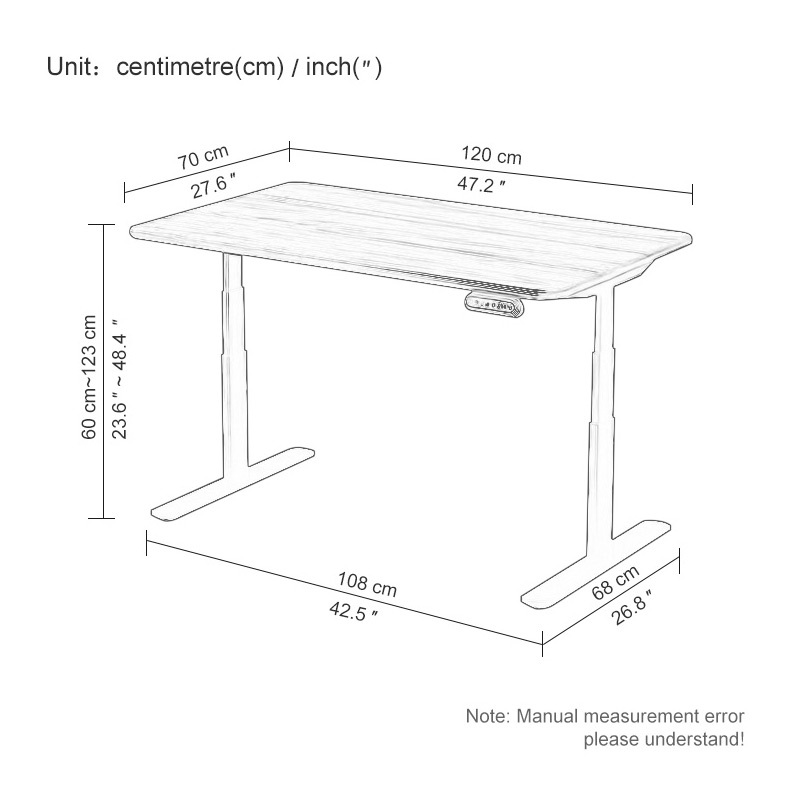 Intelligent electric lifting desk Black walnut solid wood bedroom study computer office desk learning desk minimal writing desk