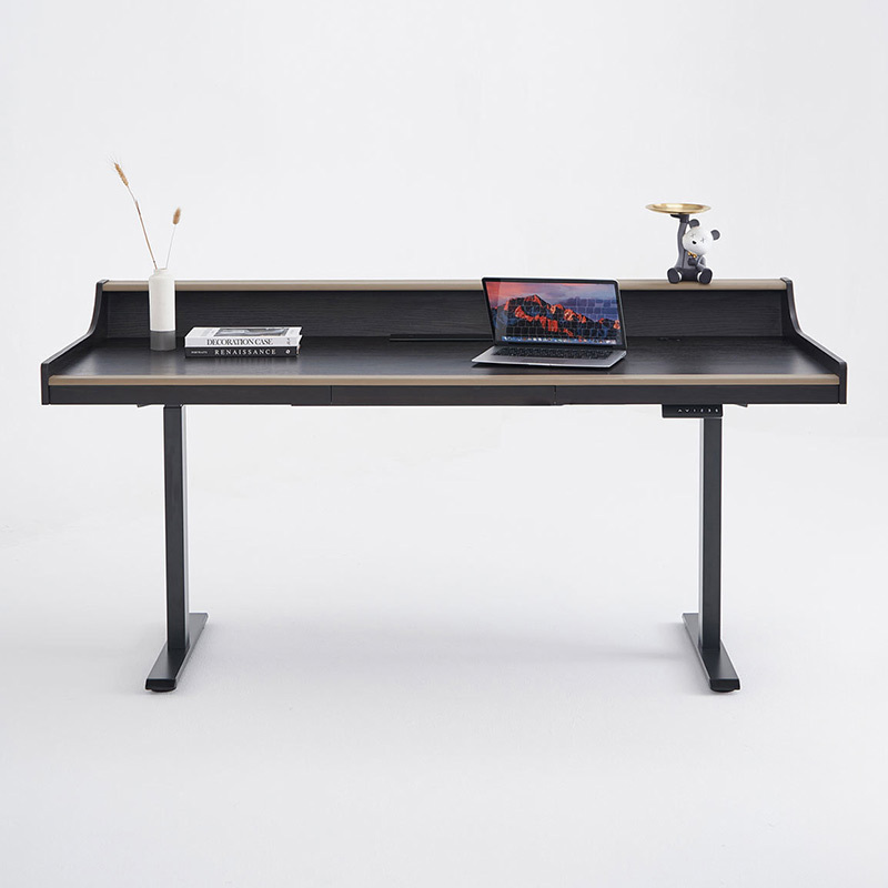 Italian minimalist smart desk Electric lift desk legs Bedroom study computer desk home saddle leather office desk