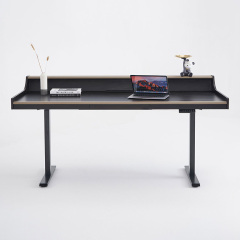 Italian minimalist smart desk Electric lift desk legs Bedroom study computer desk home saddle leather office desk