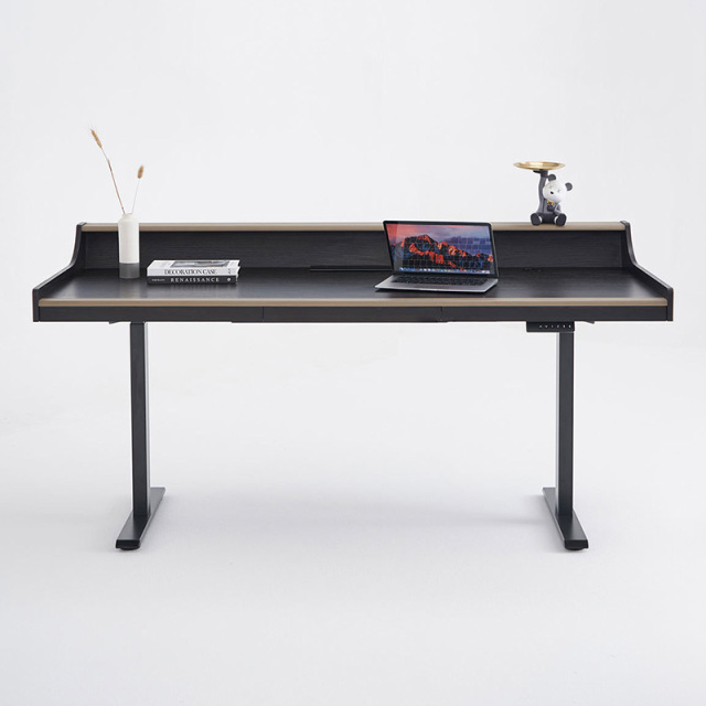 Italian minimalist smart desk Electric lift desk legs Bedroom study computer desk home saddle leather office desk