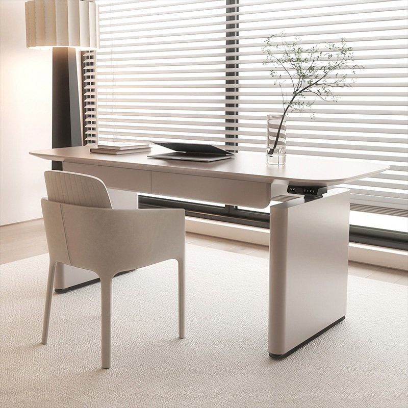 Multi-functional electric lifting desk students home light luxury modern large size bedroom double computer desk side by side