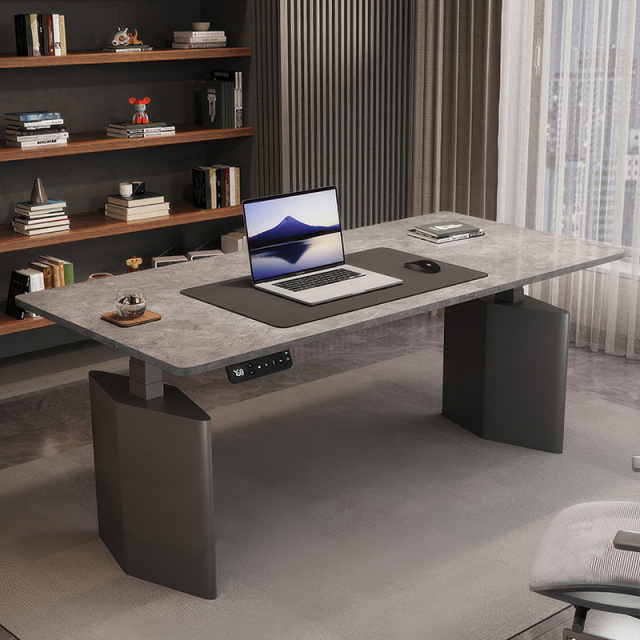 Rock board electric lift desk Desktop computer desk intelligent learning book desk Home desk esports table