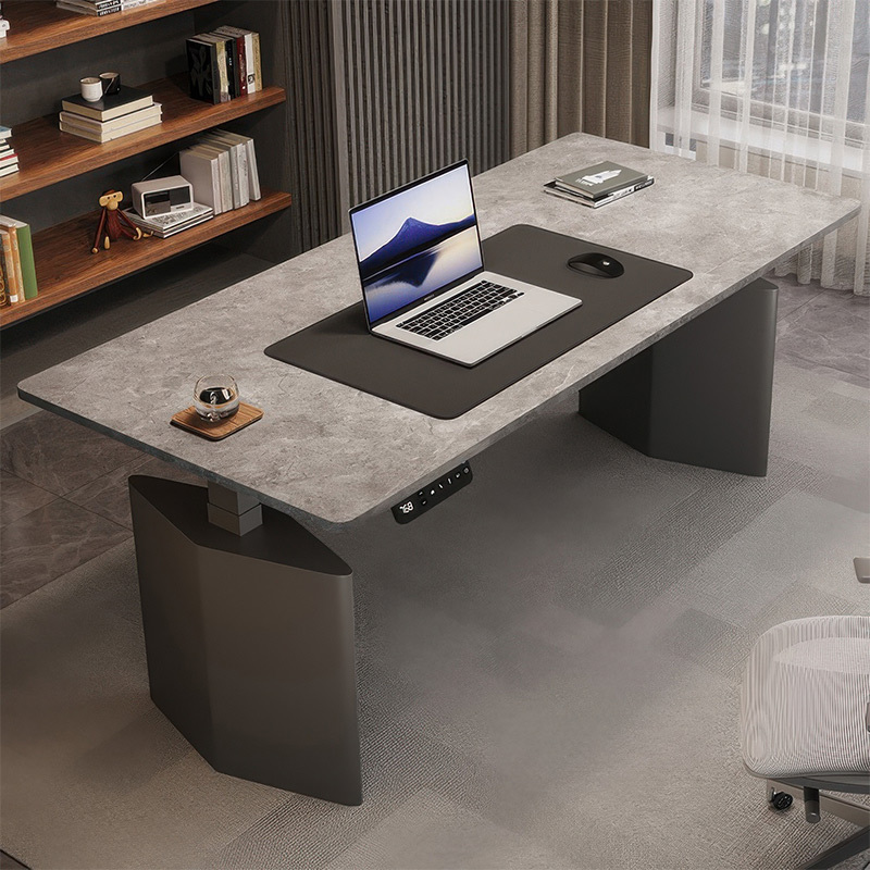 Rock board electric lift desk Desktop computer desk intelligent learning book desk Home desk esports table