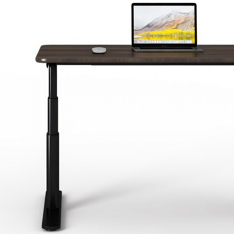 Intelligent electric lifting desk Black walnut solid wood bedroom study computer office desk learning desk minimal writing desk