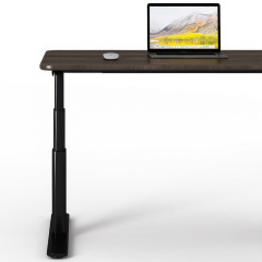 Intelligent electric lifting desk Black walnut solid wood bedroom study computer office desk learning desk minimal writing desk