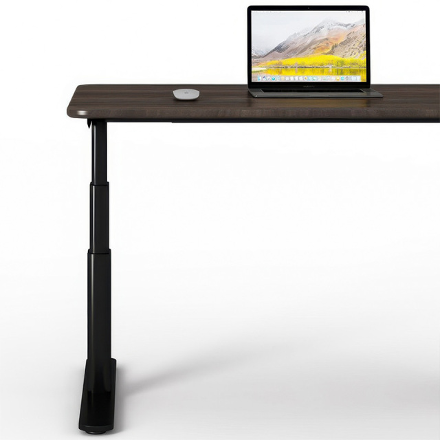 Intelligent electric lifting desk Black walnut solid wood bedroom study computer office desk learning desk minimal writing desk