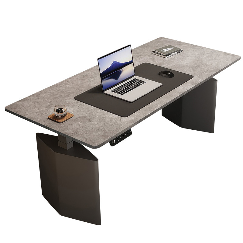 Rock board electric lift desk Desktop computer desk intelligent learning book desk Home desk esports table