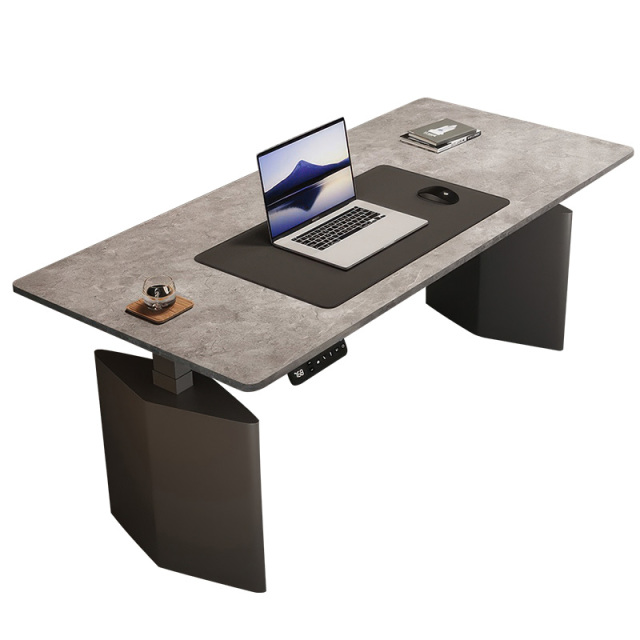 Rock board electric lift desk Desktop computer desk intelligent learning book desk Home desk esports table