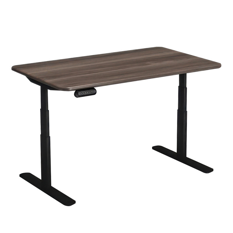 Intelligent electric lifting desk Black walnut solid wood bedroom study computer office desk learning desk minimal writing desk