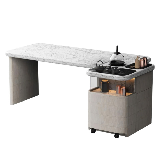 Table tea table two in one desk integrated dual purpose tea table light luxury modern senior sense balcony tea table and chair combination