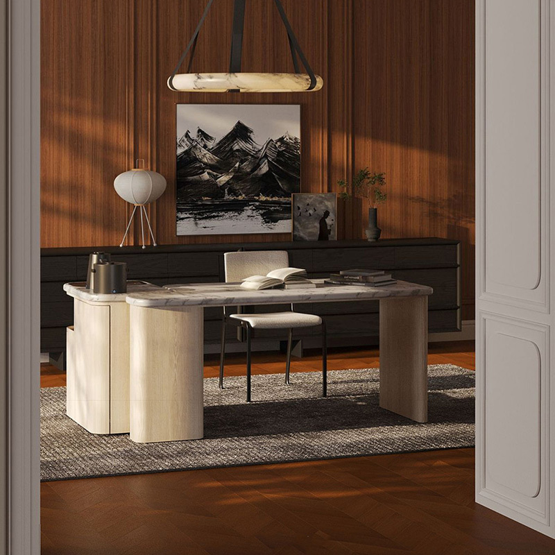 Table tea table two in one desk integrated dual purpose tea table light luxury modern senior sense balcony tea table and chair combination