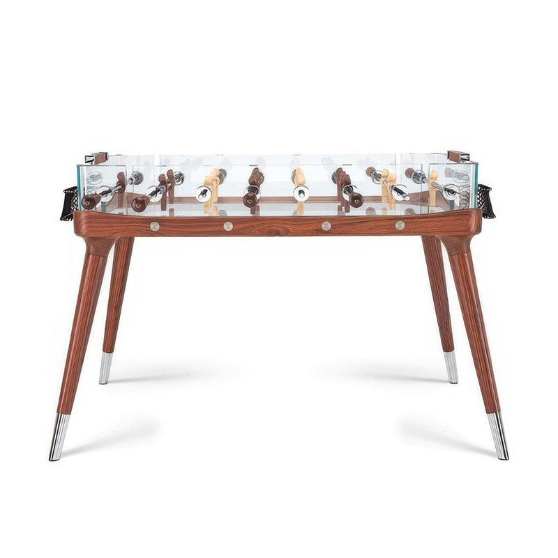 Italian table football table Cristarino game tempered glass home design art collection