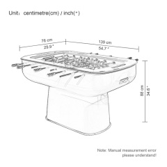Standard 8-bar table football toy game table two versus parent-child entertainment interactive multiplayer manual battle