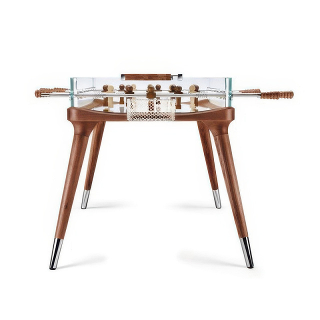Italian table football table Cristarino game tempered glass home design art collection