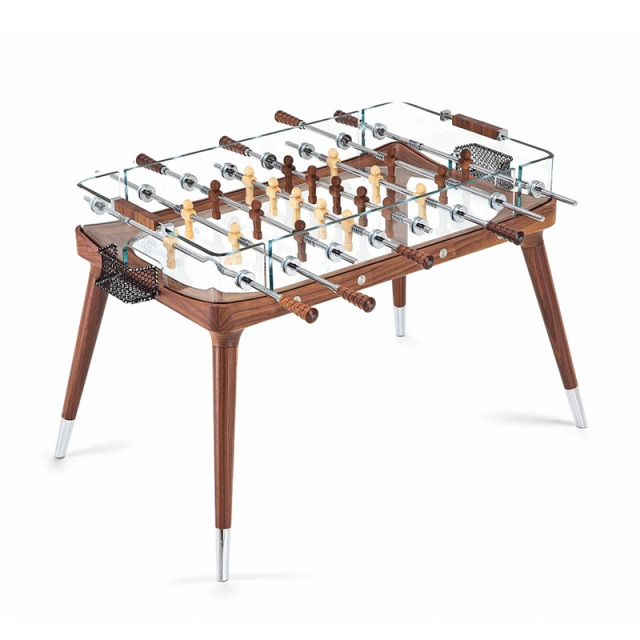Italian table football table Cristarino game tempered glass home design art collection