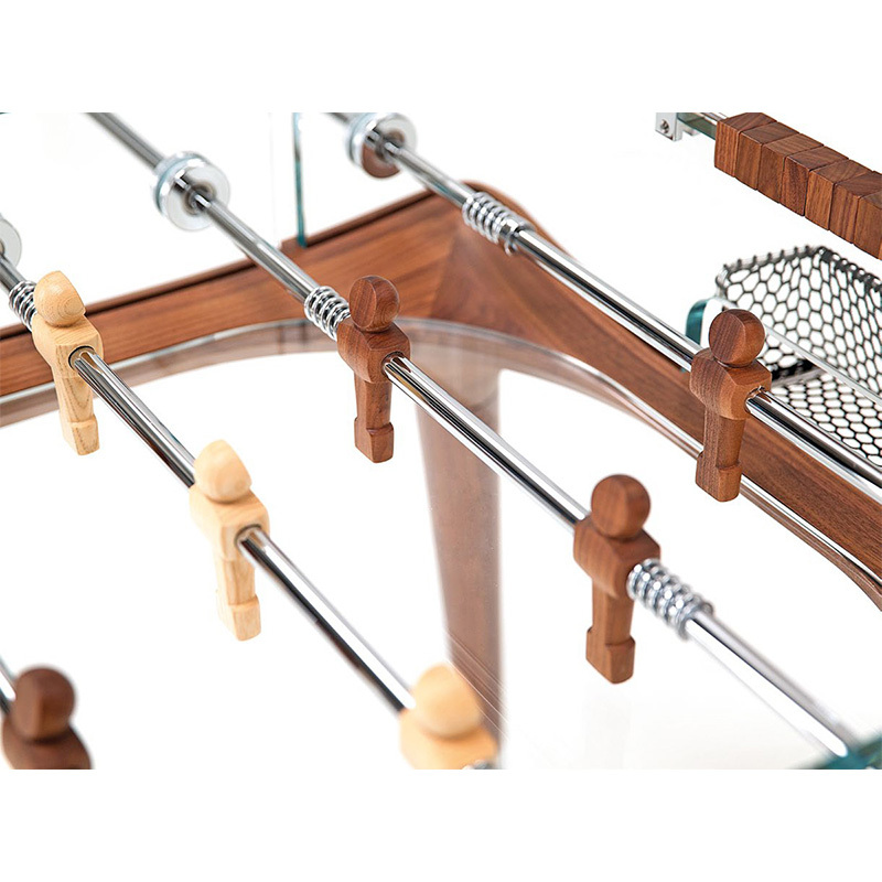 Italian table football table Cristarino game tempered glass home design art collection