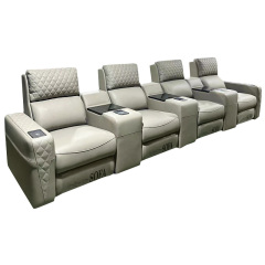 Chihu Custom electric home theater gray color recliner sofa luxury chair recliner seat with massage function and LED light
