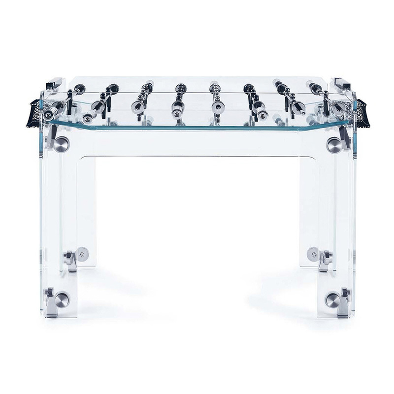 Table football high-end light luxury indoor standard two-person crystal tempered glass 8-bar game football machine entertainment