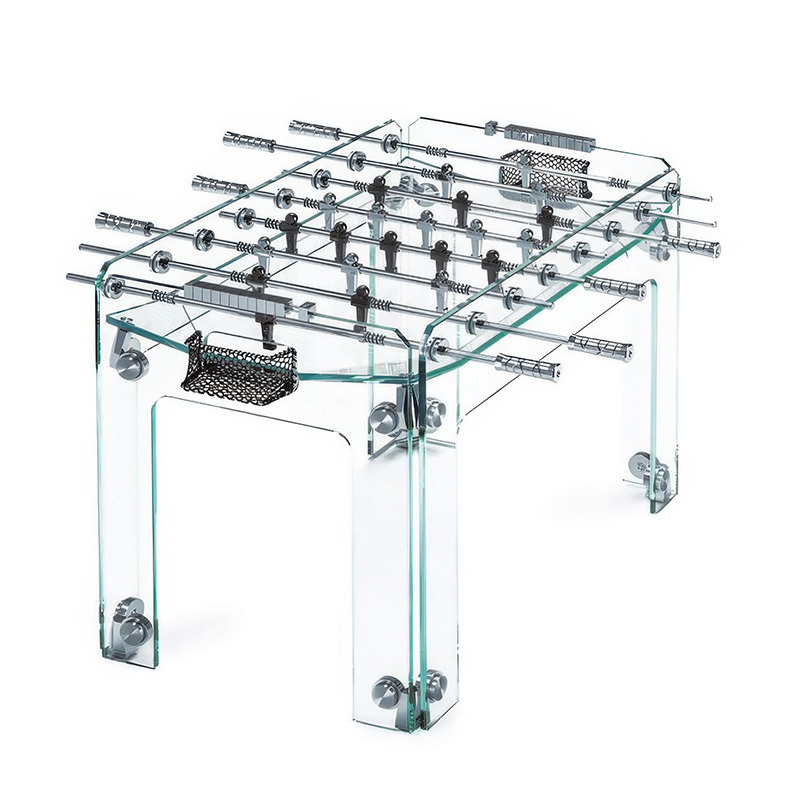 Table football high-end light luxury indoor standard two-person crystal tempered glass 8-bar game football machine entertainment