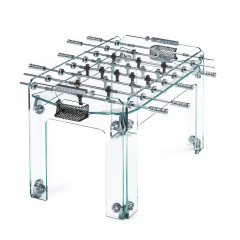 Table football high-end light luxury indoor standard two-person crystal tempered glass 8-bar game football machine entertainment