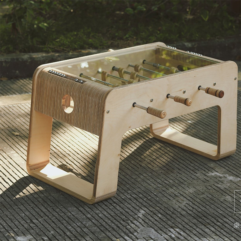 Table football pair vs. 8-bar Standard adult table football Villa family vs. handmade furniture