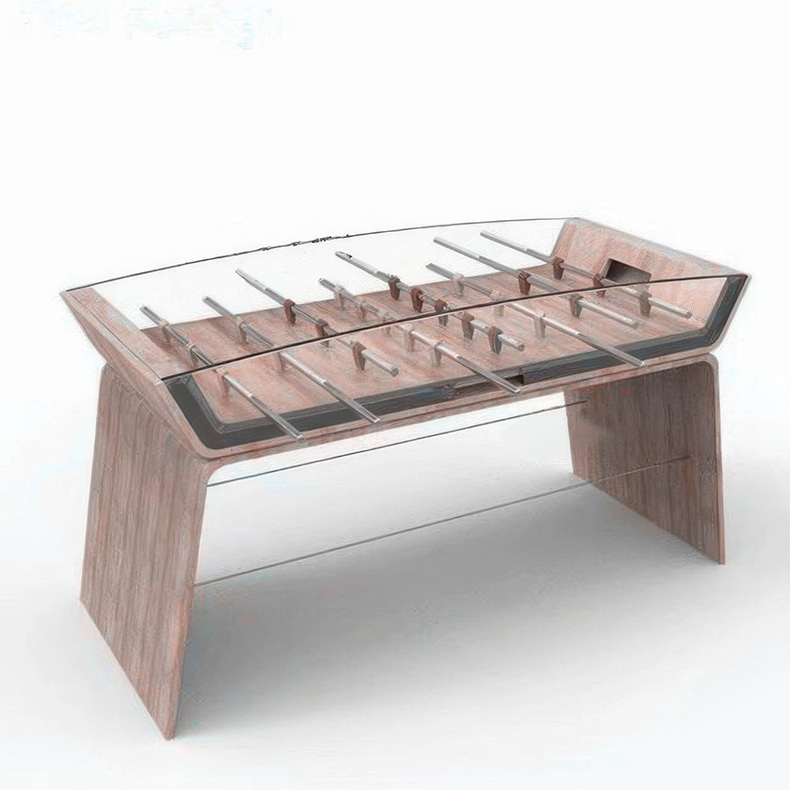 Newly designed transparent football machine table foot game table eight bar standard adult board game home party house game room