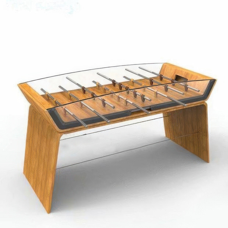 Newly designed transparent football machine table foot game table eight bar standard adult board game home party house game room
