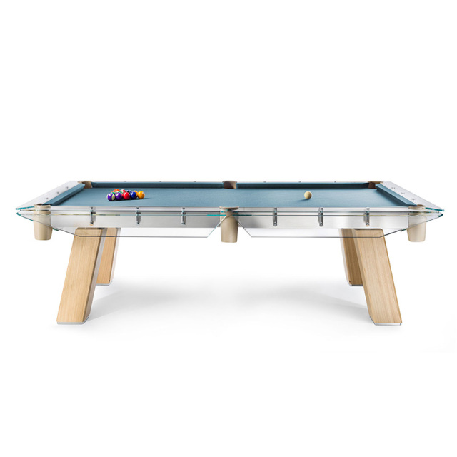 Pool table Standard Chinese black eight tempered glass table adult villa home high-end nine feet solid wood legs