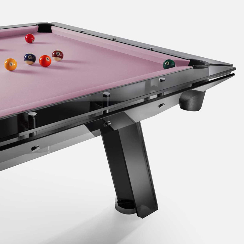 Pool table Standard Chinese black eight tempered glass table adult villa home high-end nine feet solid wood legs