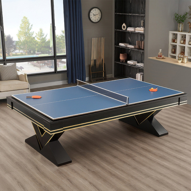 Standard billiard table Chinese black eight billiard table table table table three in one adult entertainment designer American high-end villa table three