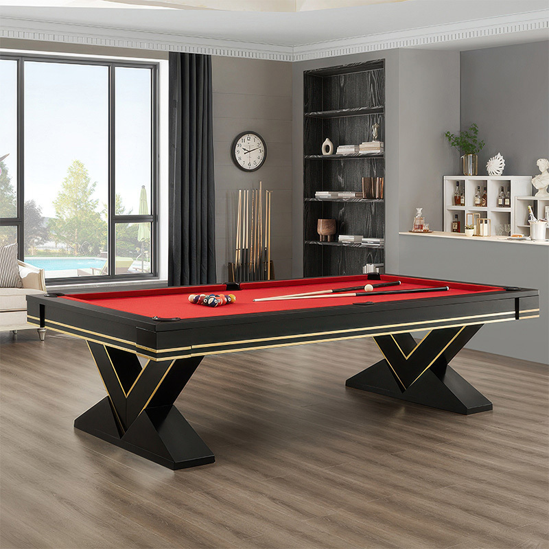 Standard billiard table Chinese black eight billiard table table table table three in one adult entertainment designer American high-end villa table three