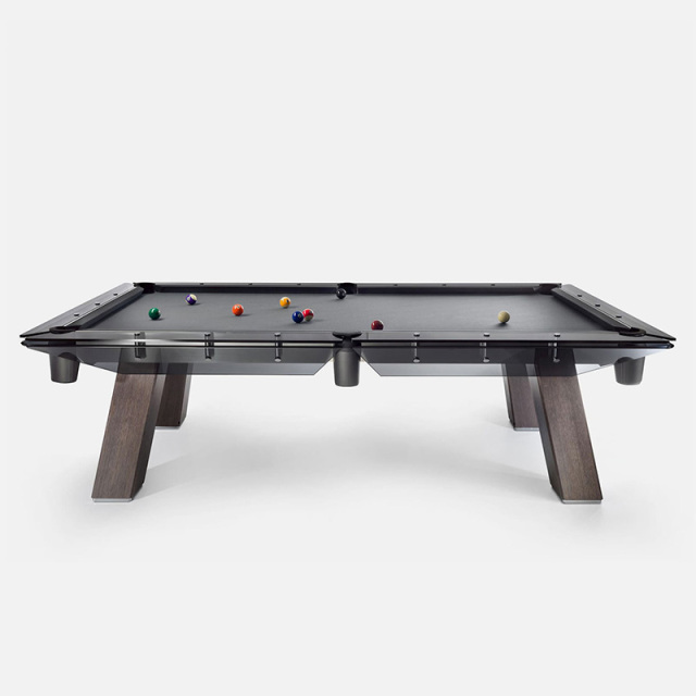 Pool table Standard Chinese black eight tempered glass table adult villa home high-end nine feet solid wood legs