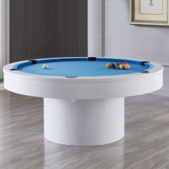 Round billiard table Standard household multi-functional billiard table conference table 2-in-1 high-end solid wood billiard table